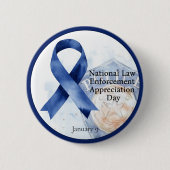Nationale Dag van Waardering voor Handhaving van d Ronde Button 5,7 Cm (Voorkant)
