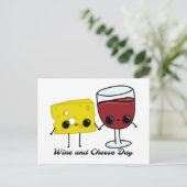 Nationale dag van wijn en kaas briefkaart (Staand voorkant)