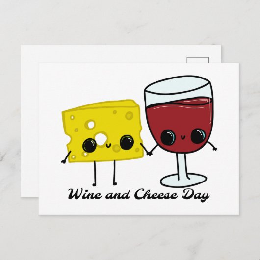 Nationale dag van wijn en kaas briefkaart (Voorkant / Achterkant)