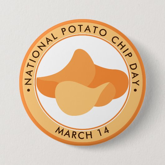 Nationale dag voor aardappelchips ronde button 7,6 cm (Voorkant)
