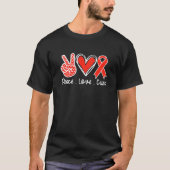 Nationale Dag voor hiv-testen - Kure voor Vredesli T-shirt (Voorkant)