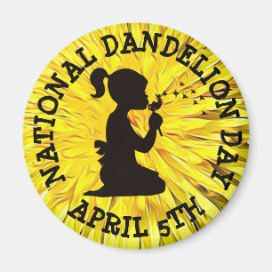 Nationale Dandelion Dag 5 April Magnet