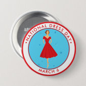 Nationale dansdag ronde button 7,6 cm (Voorkant /achterkant)