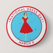 Nationale dansdag ronde button 7,6 cm (Voorkant)