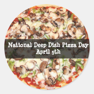Nationale Deep Dish Pizza Dag 5 april Stickers