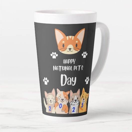 Nationale dierendag unieke viering 20 feb 2025 latte mok (Rechterhoek)