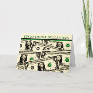 Nationale Dollar Dag Gelukkige Verjaardag Kaart