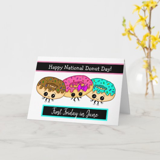 Nationale Donut Dag Kaart (Gele Bloem)