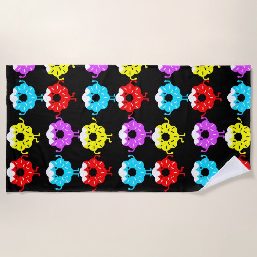 Nationale Donut Day donuts Strandlaken (Voorkant)