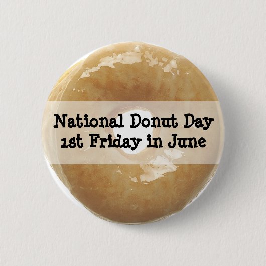 Nationale Donut Day juni Food Feestdagen Button (Voorkant)