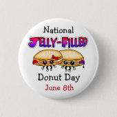 Nationale Donutdag met geleidevulling Ronde Button 5,7 Cm (Voorkant)