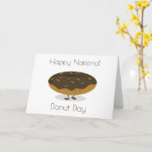 nationale donutdag | Wenskaart Kaart (Gele Bloem)