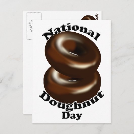 Nationale Doughnut Dag Briefkaart (Voorkant / Achterkant)