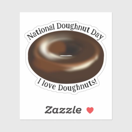 Nationale Doughnut Dag Sticker (Vel)