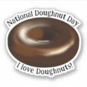 Nationale Doughnut Dag Sticker (Voorkant)