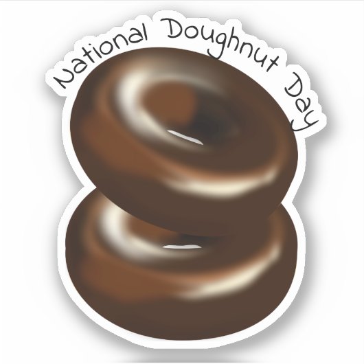Nationale Doughnut Dag Sticker (Voorkant)