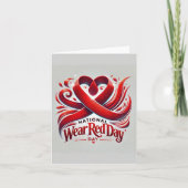 Nationale Draag Rode Dag Bedankkaart (Voorkant)