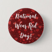 Nationale Draag Rode Dag Knop Ronde Button 5,7 Cm (Voorkant)