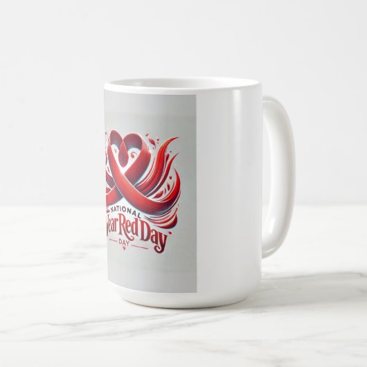 Nationale Draag Rode Dag Koffiemok (Voorkant rechts)