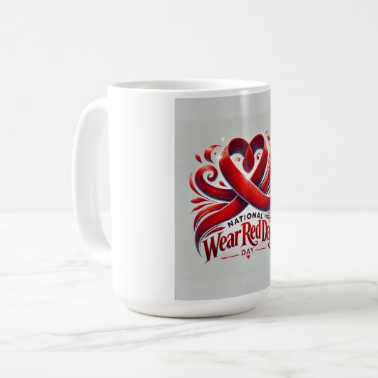 Nationale Draag Rode Dag Koffiemok (Voorkant links)
