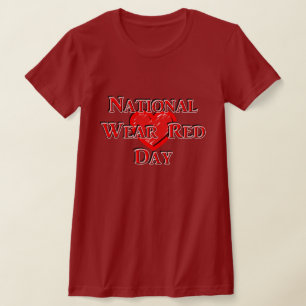 Nationale Draag Rode Dag T-shirt