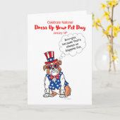 Nationale dress omhoog uw huisdierdag januari 14 m kaart (Gele Bloem)