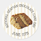 Nationale Duitse Chocolade Cake Dag Stickers (Voorkant)