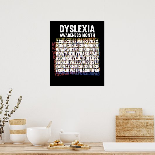 Nationale dyslexie Bewustmakingsmaand oktober Poster (Keuken)