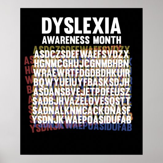 Nationale dyslexie Bewustmakingsmaand oktober Poster (Voorkant)