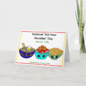Nationale eet je noedels dag Grappige grap Kaart (Voorkant)