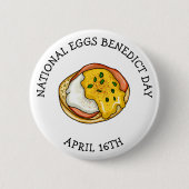 Nationale Eieren Benedictus Day - 16 april Ronde Button 5,7 Cm (Voorkant)