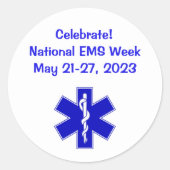Nationale EMS Week 2023 Ronde Sticker (Voorkant)