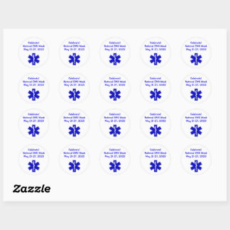 Nationale EMS Week 2023 Ronde Sticker