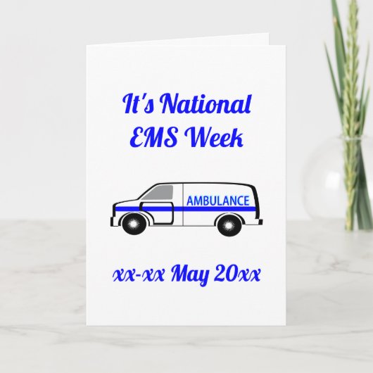 Nationale EMS Week Kaart (Voorkant)