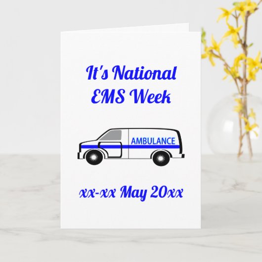 Nationale EMS Week Kaart (Gele Bloem)