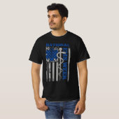 Nationale EMS Week VS Vlag Emergency Medische Serv T-shirt (Voorkant volledig)