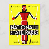 nationale en nationale parken met WPA-reiskosten Briefkaart (Voorkant)