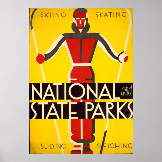 Nationale en staatsparken die Dorothy Waugh WPA Poster (Voorkant)