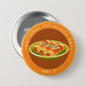 Nationale Enchilada Dag Ronde Button 7,6 Cm (Voorkant /achterkant)