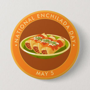 Nationale Enchilada Dag Ronde Button 7,6 Cm