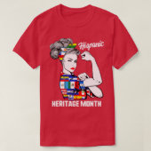 Nationale erfgoedmaand van de hispanic Woman Latin T-shirt (Design voorkant)