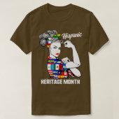 Nationale erfgoedmaand van de hispanic Woman Latin T-shirt (Design voorkant)