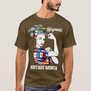 Nationale erfgoedmaand van de hispanic Woman Latin T-shirt
