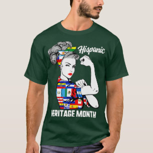Nationale erfgoedmaand van de hispanic Woman Latin T-shirt
