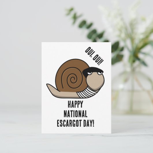 Nationale Escargot Dag Briefkaart (Staand voorkant)