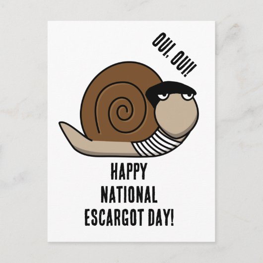 Nationale Escargot Dag Briefkaart (Voorkant)