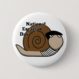 Nationale Escargot Dag Ronde Button 5,7 Cm