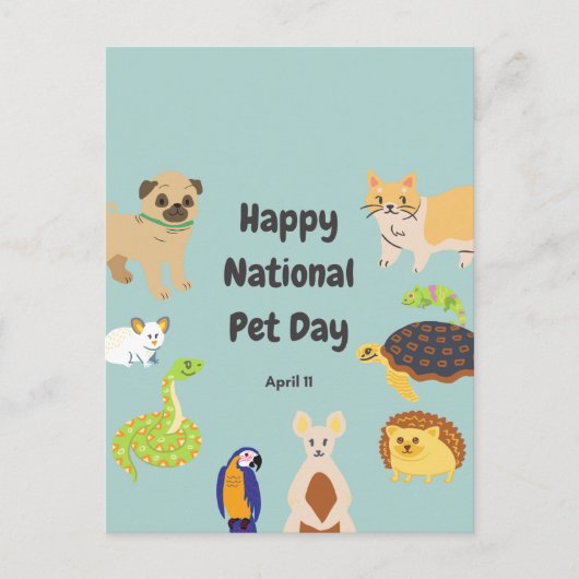 Nationale feestdag 11 april briefkaart (Voorkant)