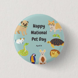 Nationale feestdag 11 april ronde button 3,2 cm