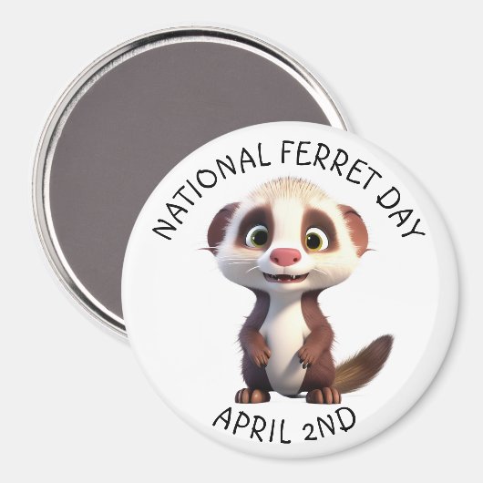 Nationale feestdag 2 april magneet (Voorkant / Achterkant)